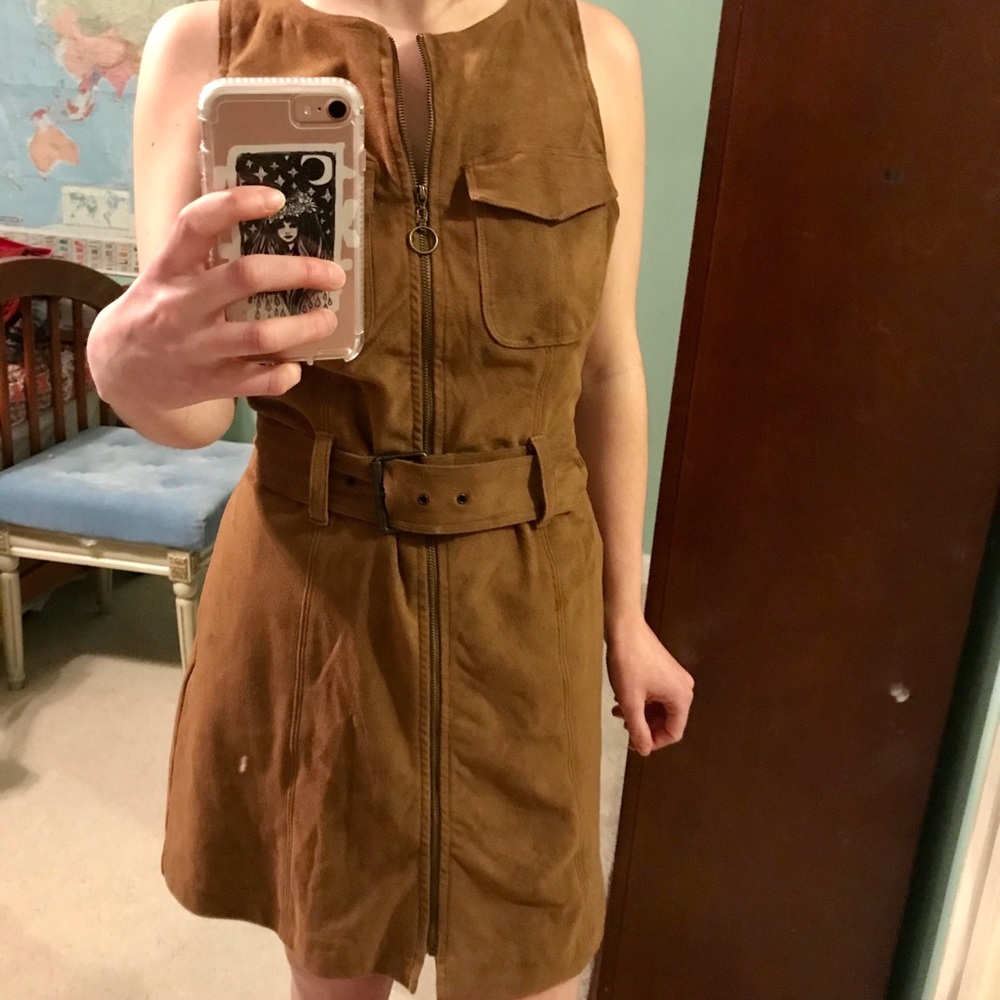 Brown suede Abercrombie dress - Picture 5 of 5